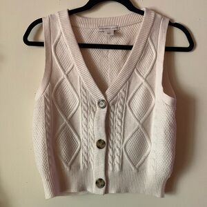 Medium, Cream, Knit, Cropped, SincerelyJules Sweater Vest